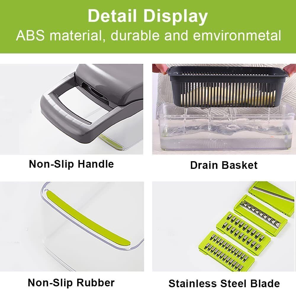 15 In 1 Vegetable Chopper, Salad Fruit Vegetable Food Chopper