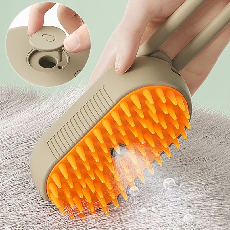 Electric Steam Brush for Cats & Dogs – 3-in-1 Grooming