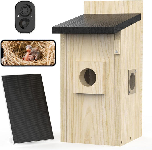 Solar Powered Smart Birdhouse | 4MP Camera for Outdoors