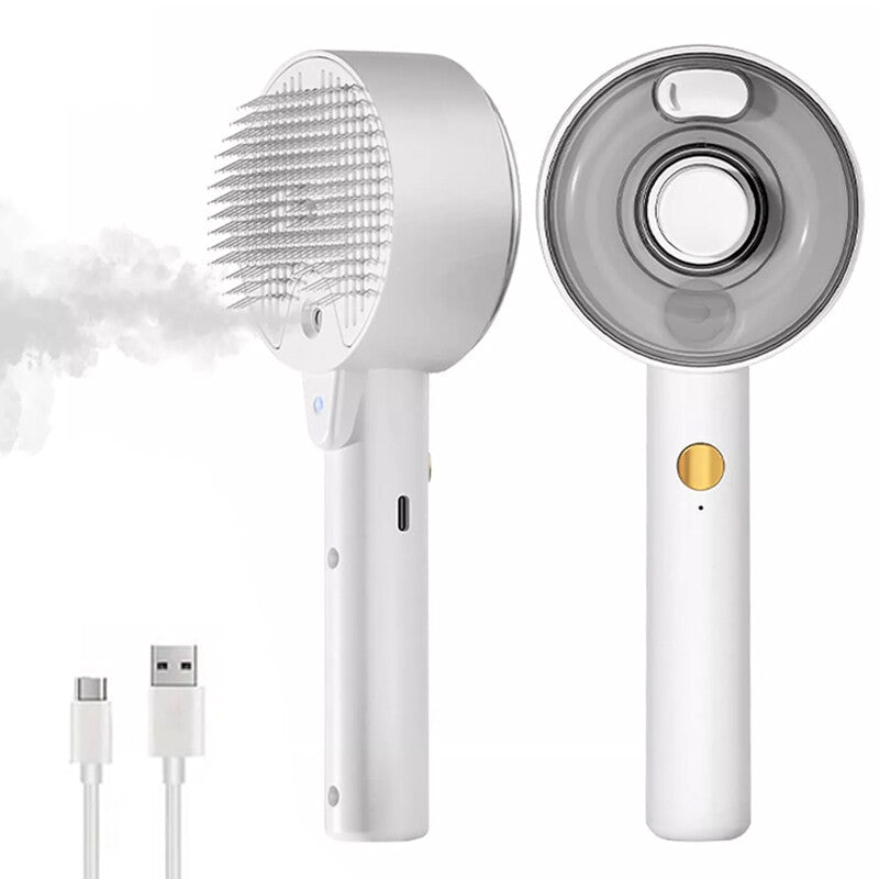 4 In 1 Cat Steam Brush – Electric Pet Grooming Comb | Hair Removal, Steam, Massage for Cats & Dogs
