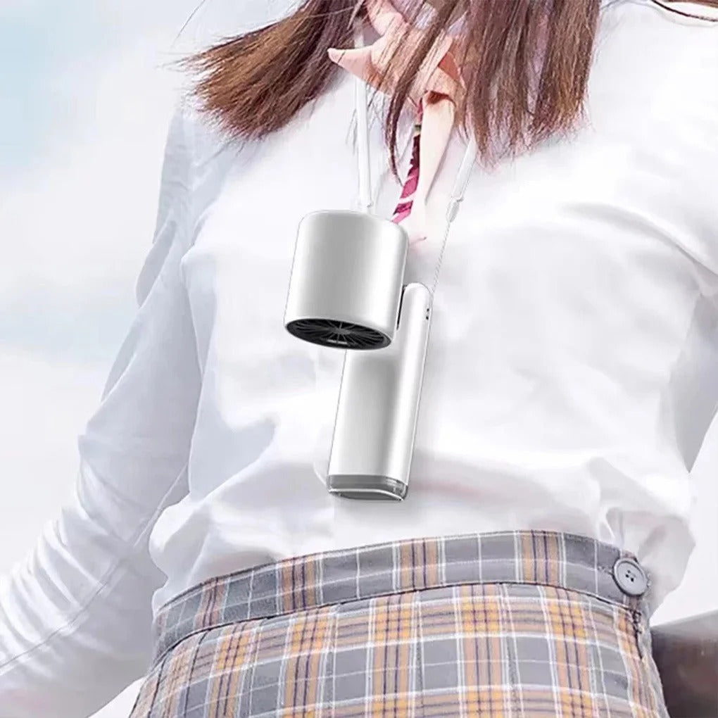 Portable Ice Cooling Fan – Rechargeable High-Speed Handheld Mini Fan | Folding Neck Fan | Super Cool Air for Outdoor & Travel